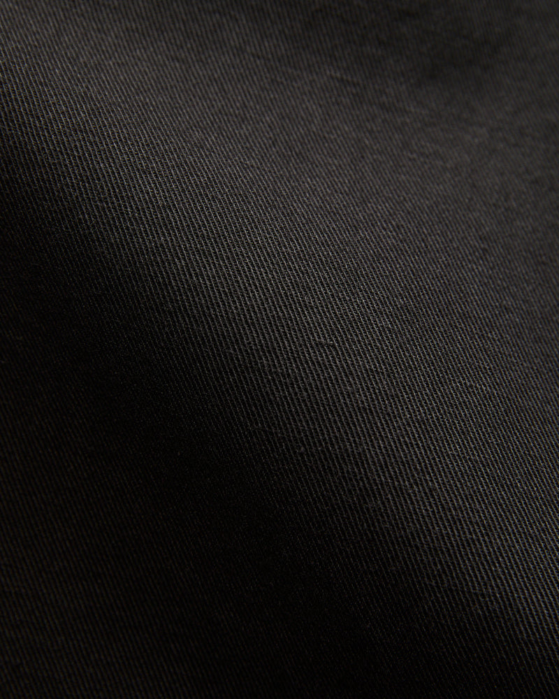 Linen Pleated Chino in Faded Black
