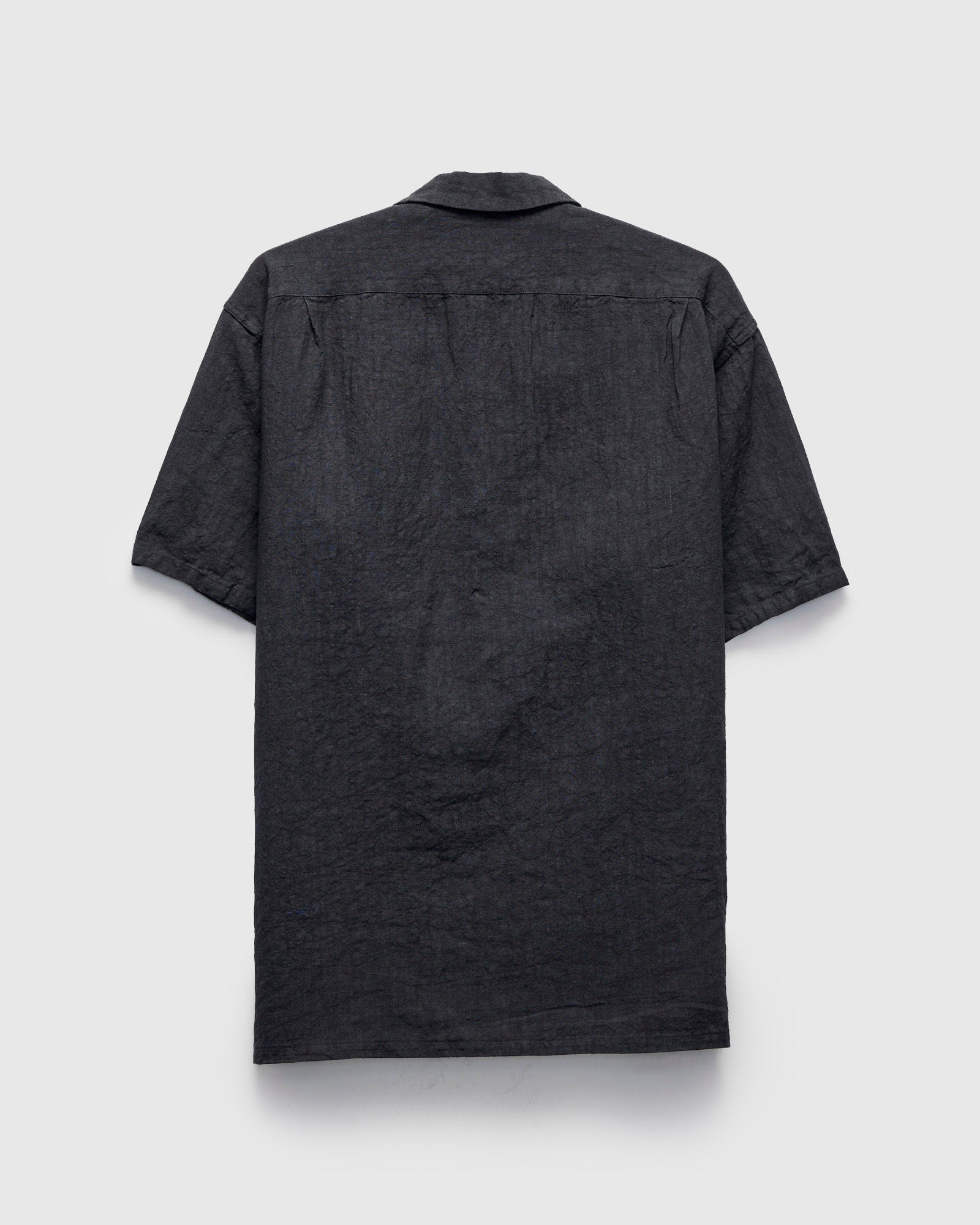 1/40 Linen Open Collar Shirt in Charcoal – Blue Owl Workshop