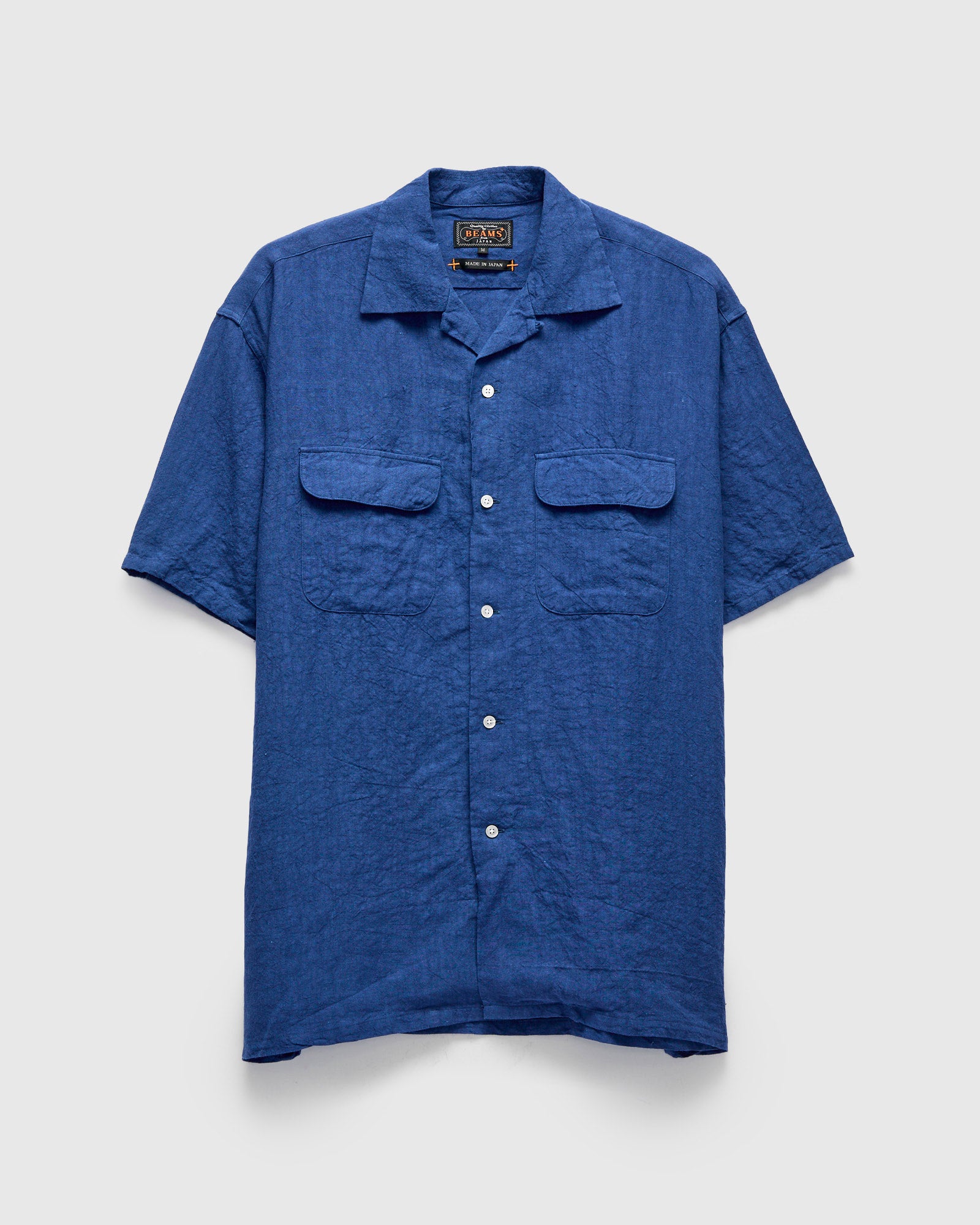 1/40 Linen Open Collar Shirt in Blue – Blue Owl Workshop