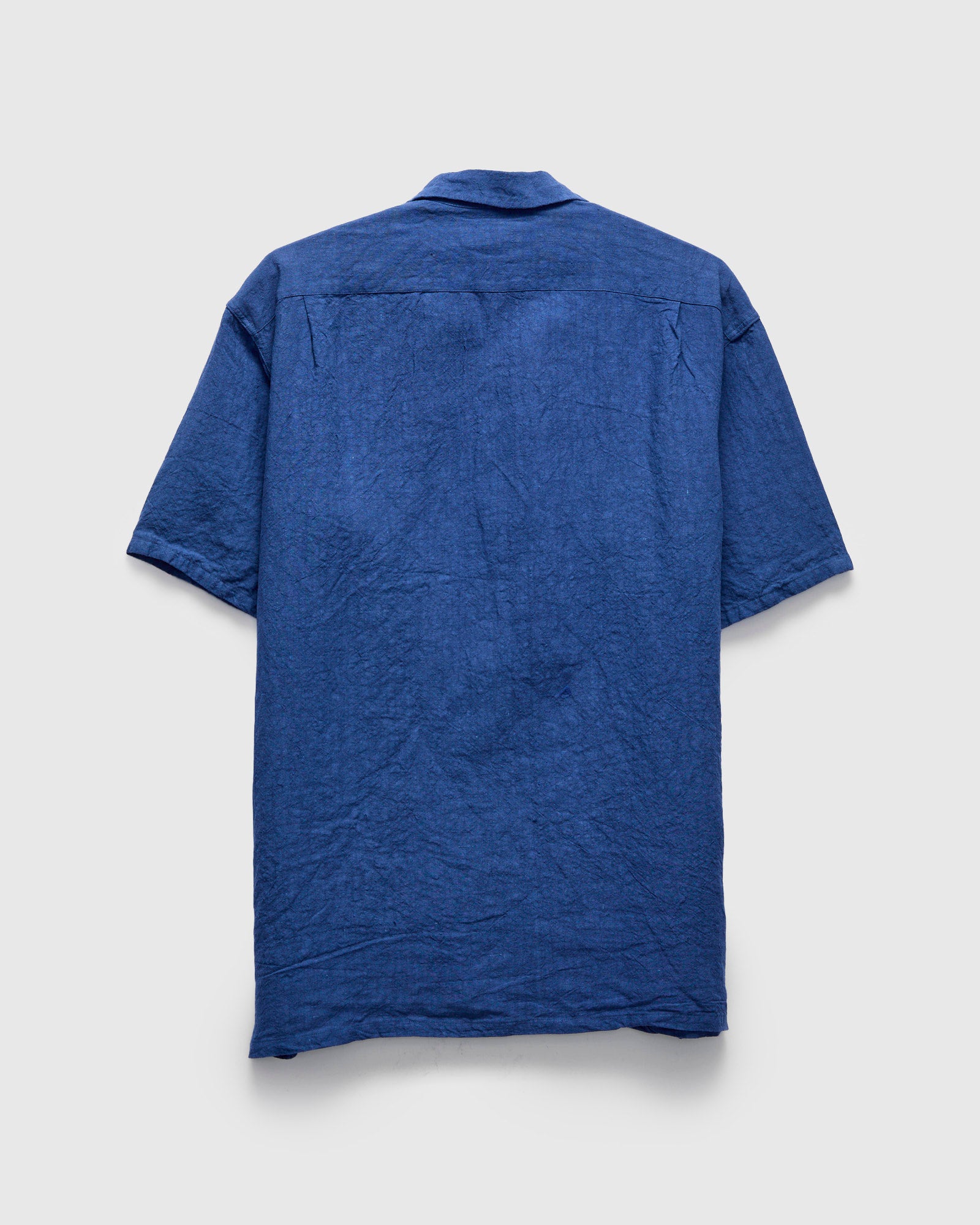 1/40 Linen Open Collar Shirt in Blue – Blue Owl Workshop