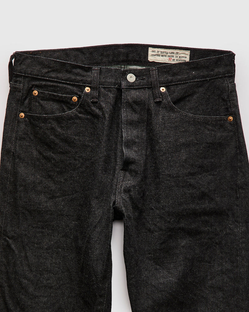 66 Black 15oz Rinsed Selvedge Denim - Ivy League Fit