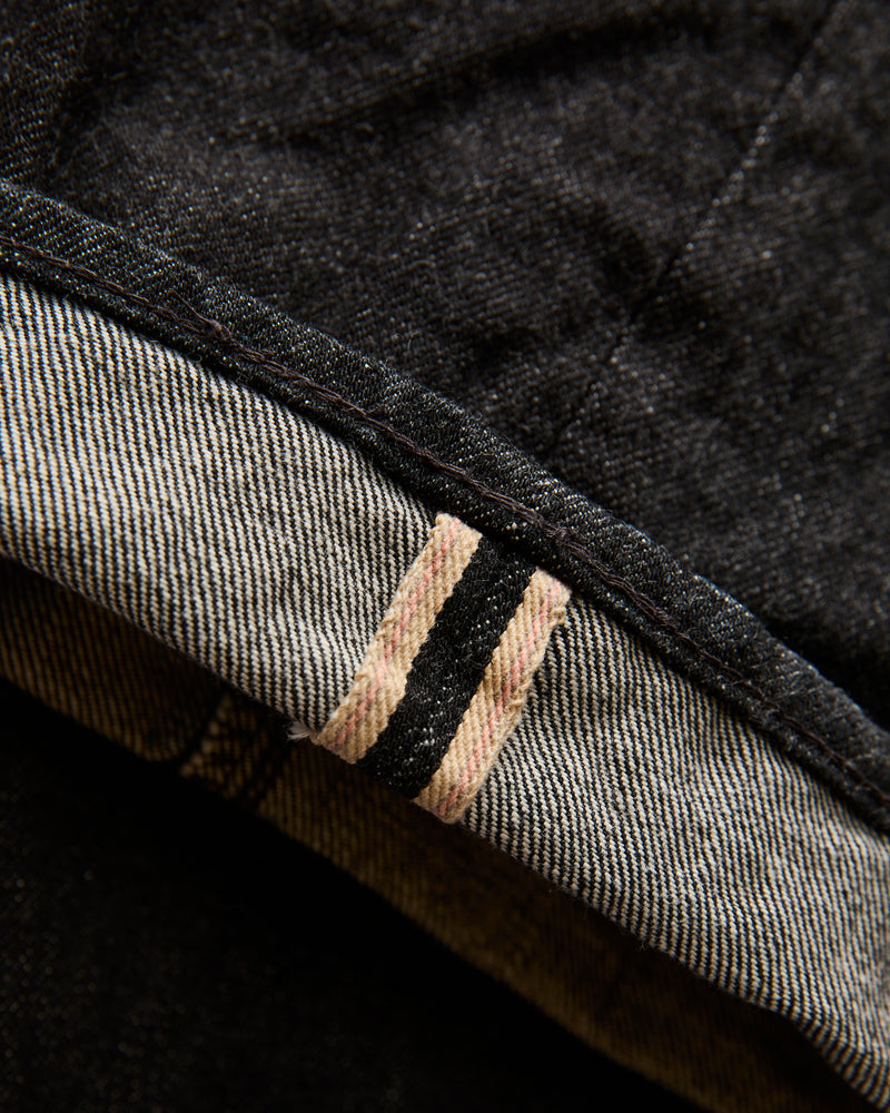 66 Black 15oz Rinsed Selvedge Denim - Ivy League Fit