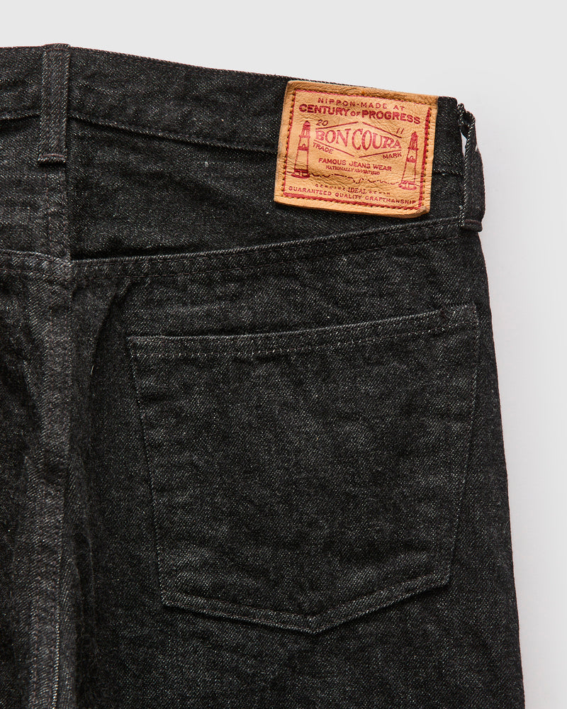 66 Black 15oz Rinsed Selvedge Denim - Ivy League Fit