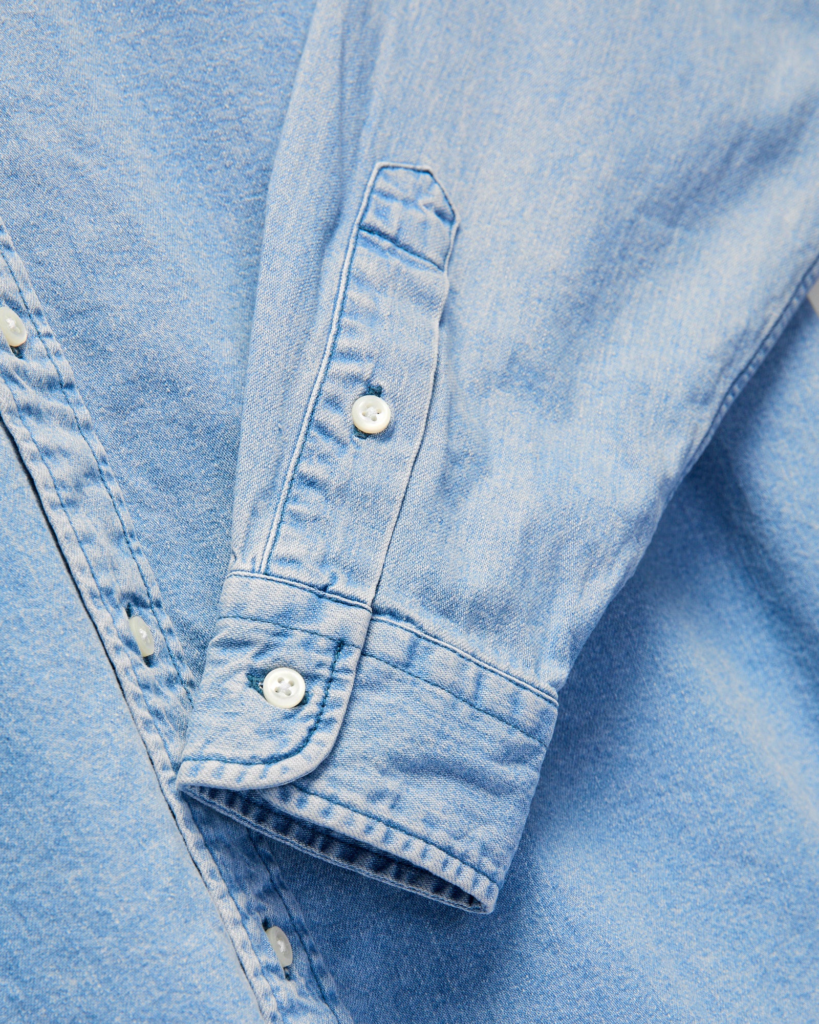 Denim Button-Down Shirt in Light Blue – Blue Owl Workshop