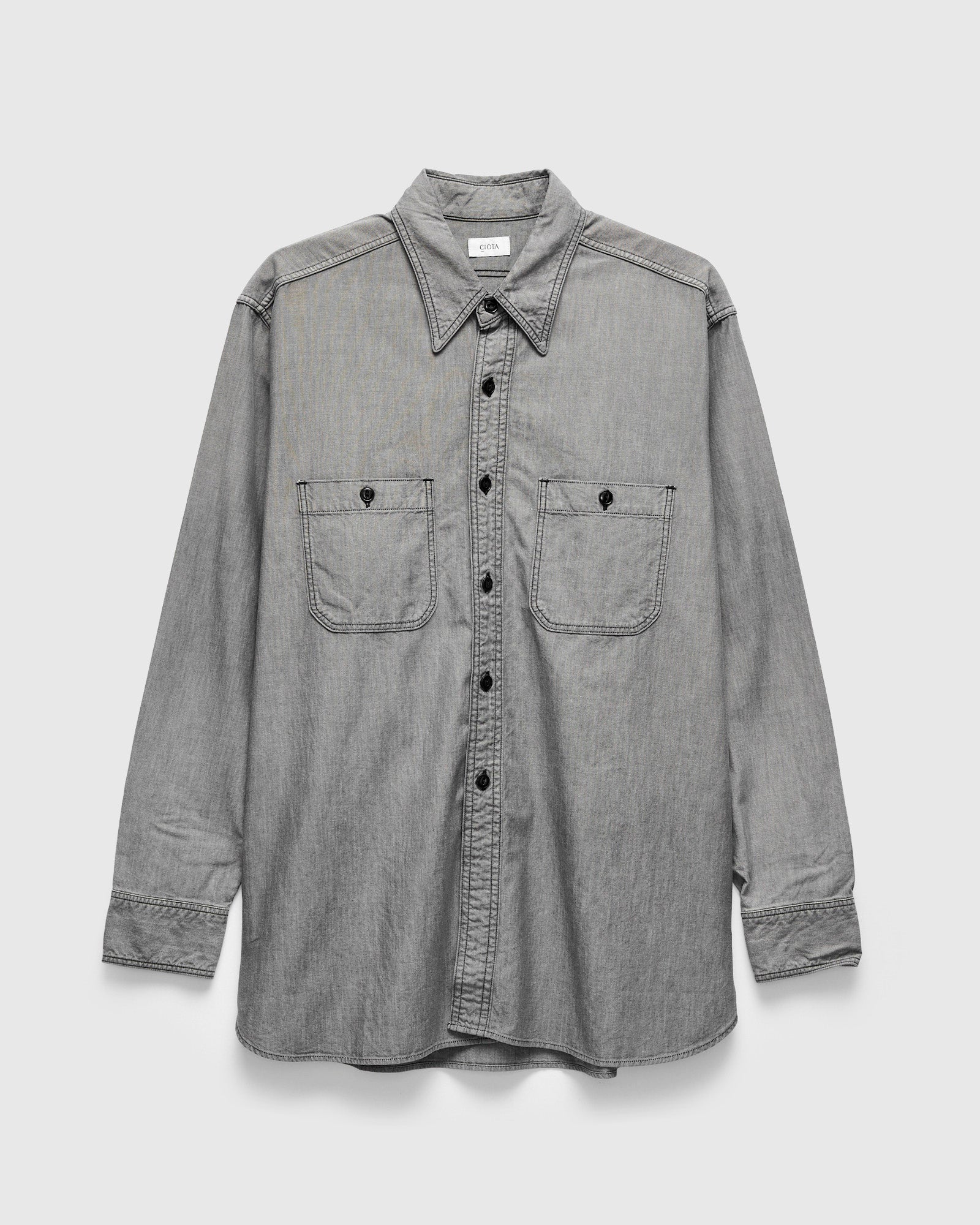 USN Chambray Shirt in Light Black – Blue Owl Workshop