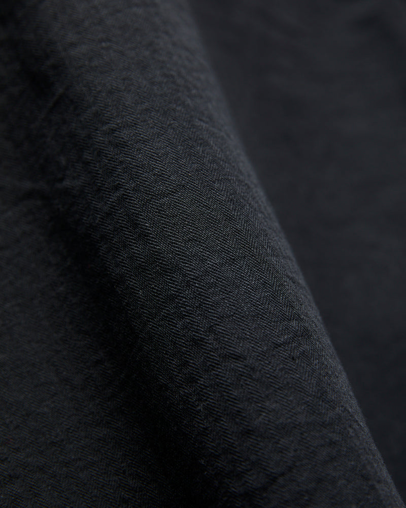 Dayton Short Sleeve Workshirt in Black Herringbone