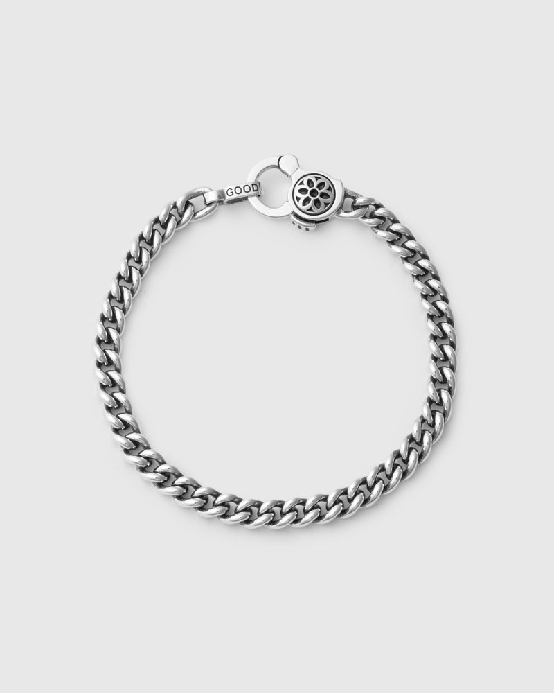 Curb Chain Bracelet Size AA in Sterling Silver