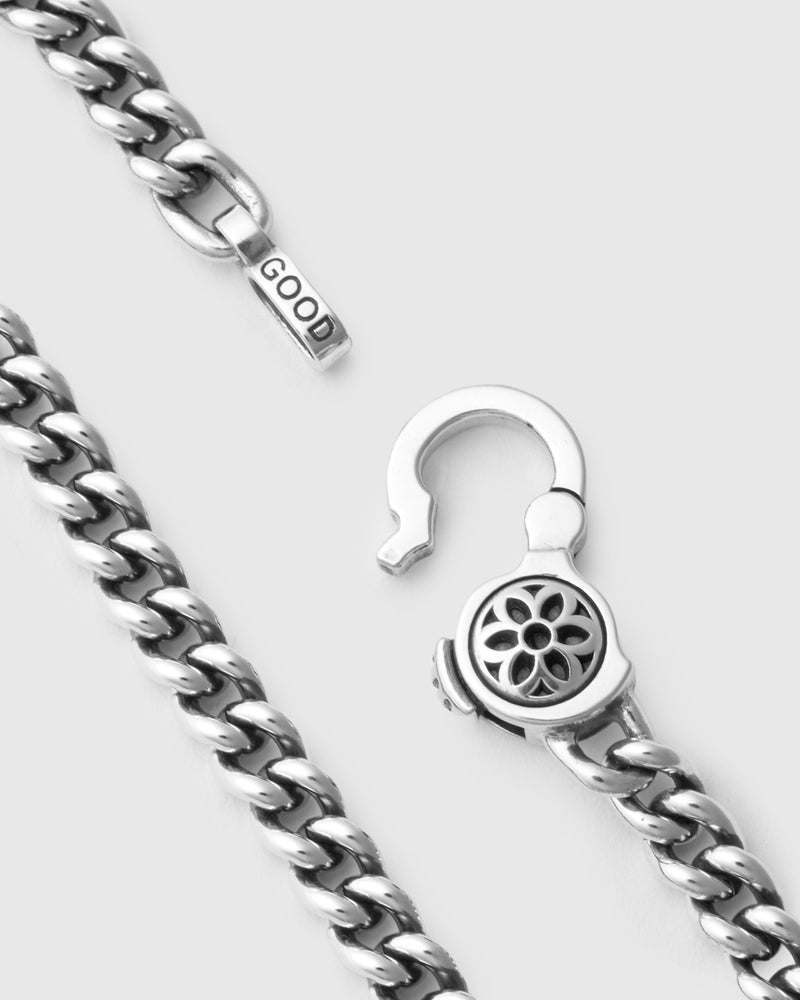 Curb Chain Bracelet Size AA in Sterling Silver