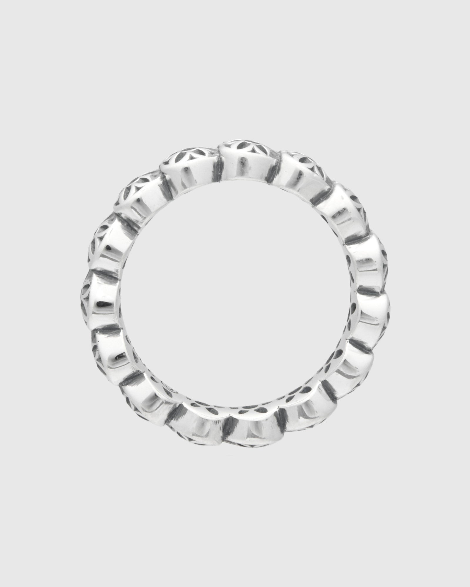 Rosette Heart Infinity Ring in Sterling Sliver – Blue Owl Workshop