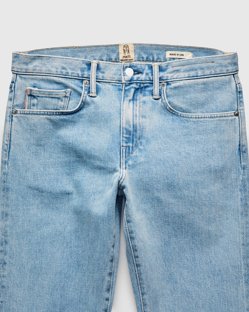 "Lucas" 14oz Washed Indigo Stretch Selvedge Denim - Pen Slim