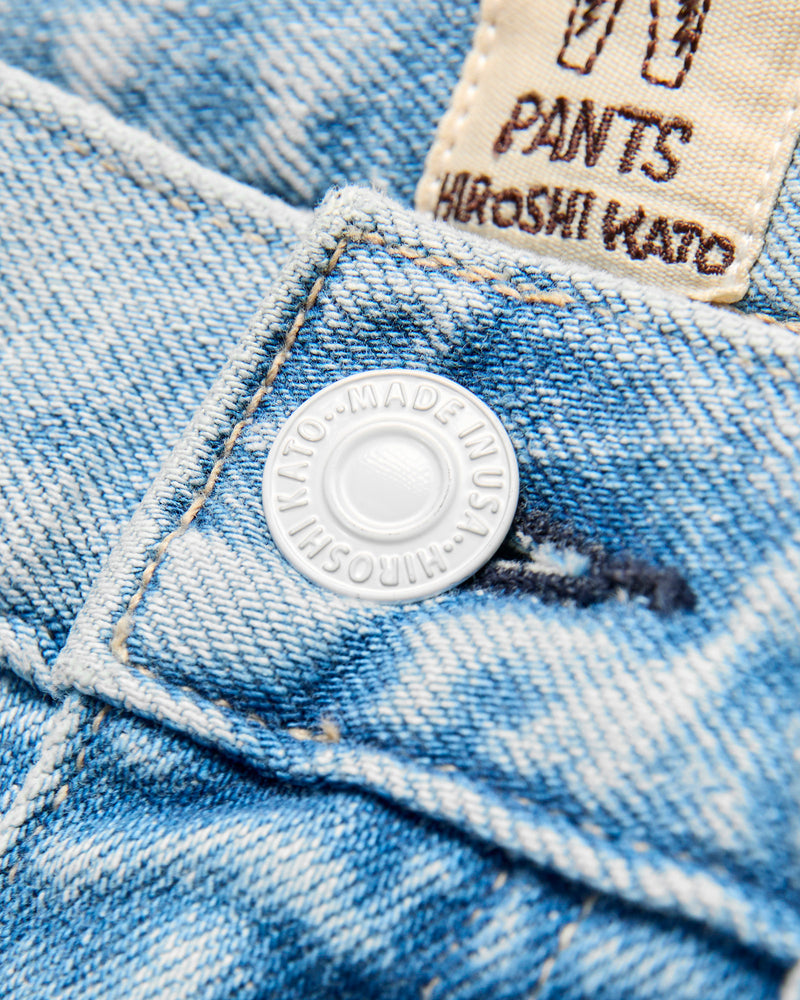 "Lucas" 14oz Washed Indigo Stretch Selvedge Denim - Pen Slim