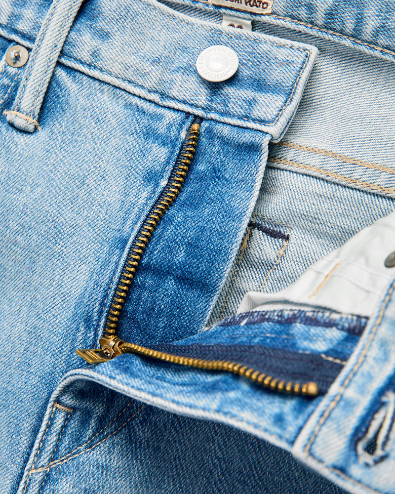 "Lucas" 14oz Washed Indigo Stretch Selvedge Denim - Pen Slim