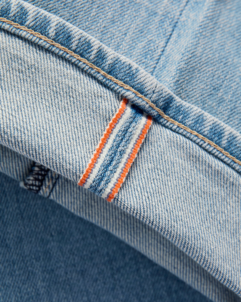 "Lucas" 14oz Washed Indigo Stretch Selvedge Denim - Pen Slim