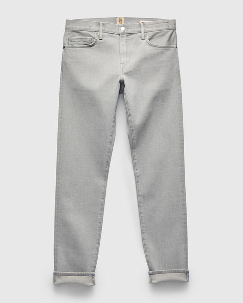"Marble" 14oz Washed Grey Stretch Selvedge Denim - Pen Slim