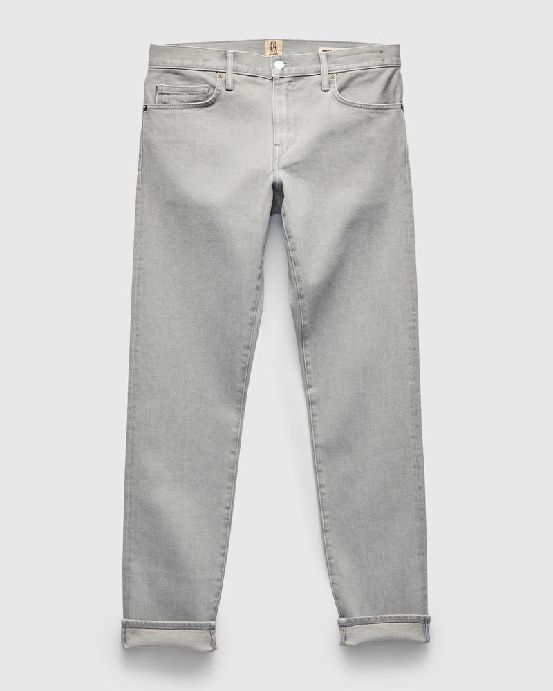 "Marble" 14oz Washed Grey Stretch Selvedge Denim - Pen Slim