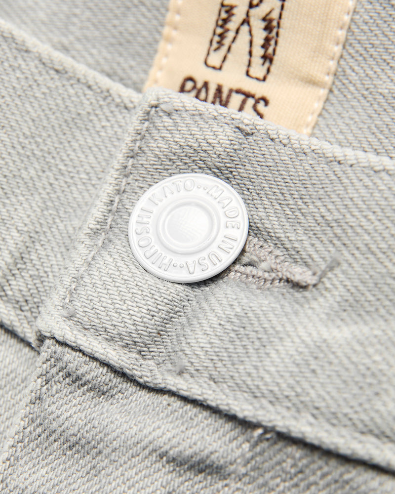 "Marble" 14oz Washed Grey Stretch Selvedge Denim - Pen Slim