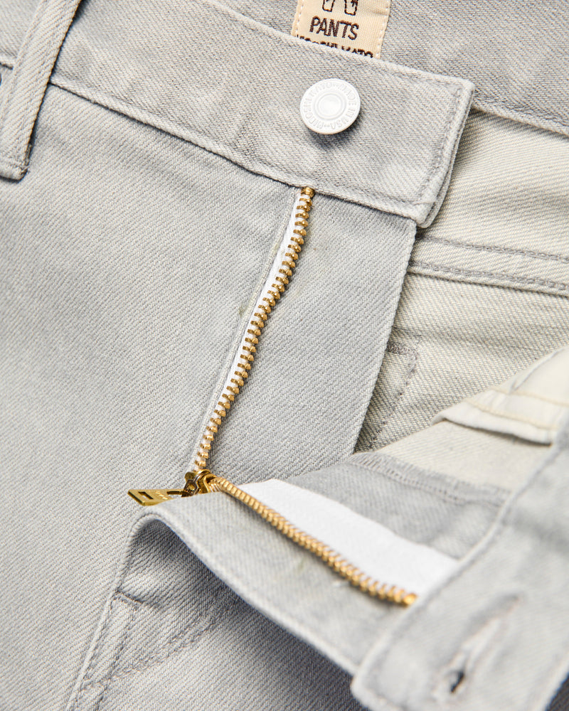 "Marble" 14oz Washed Grey Stretch Selvedge Denim - Pen Slim