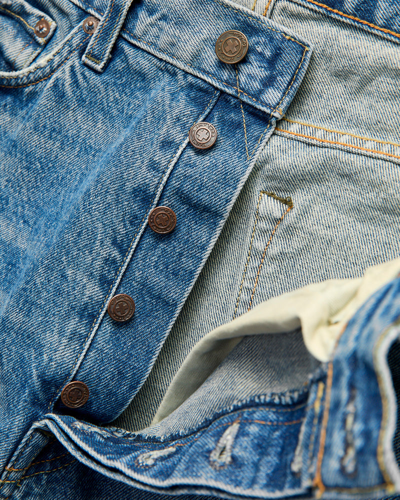 "Russell Altona" 14.5oz Washed Denim - Relaxed Tapered Fit