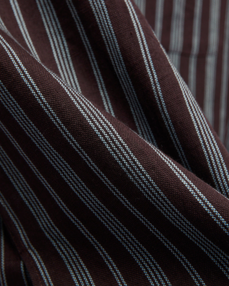 Variegated Stripe Brook Shirt in Plum Indigo