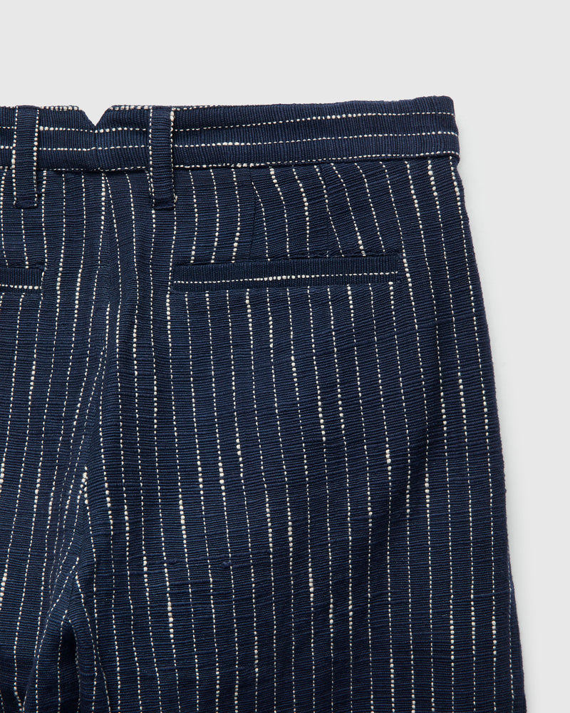 Ticking Stripe Shakoor Pants in Dark Indigo Ecru