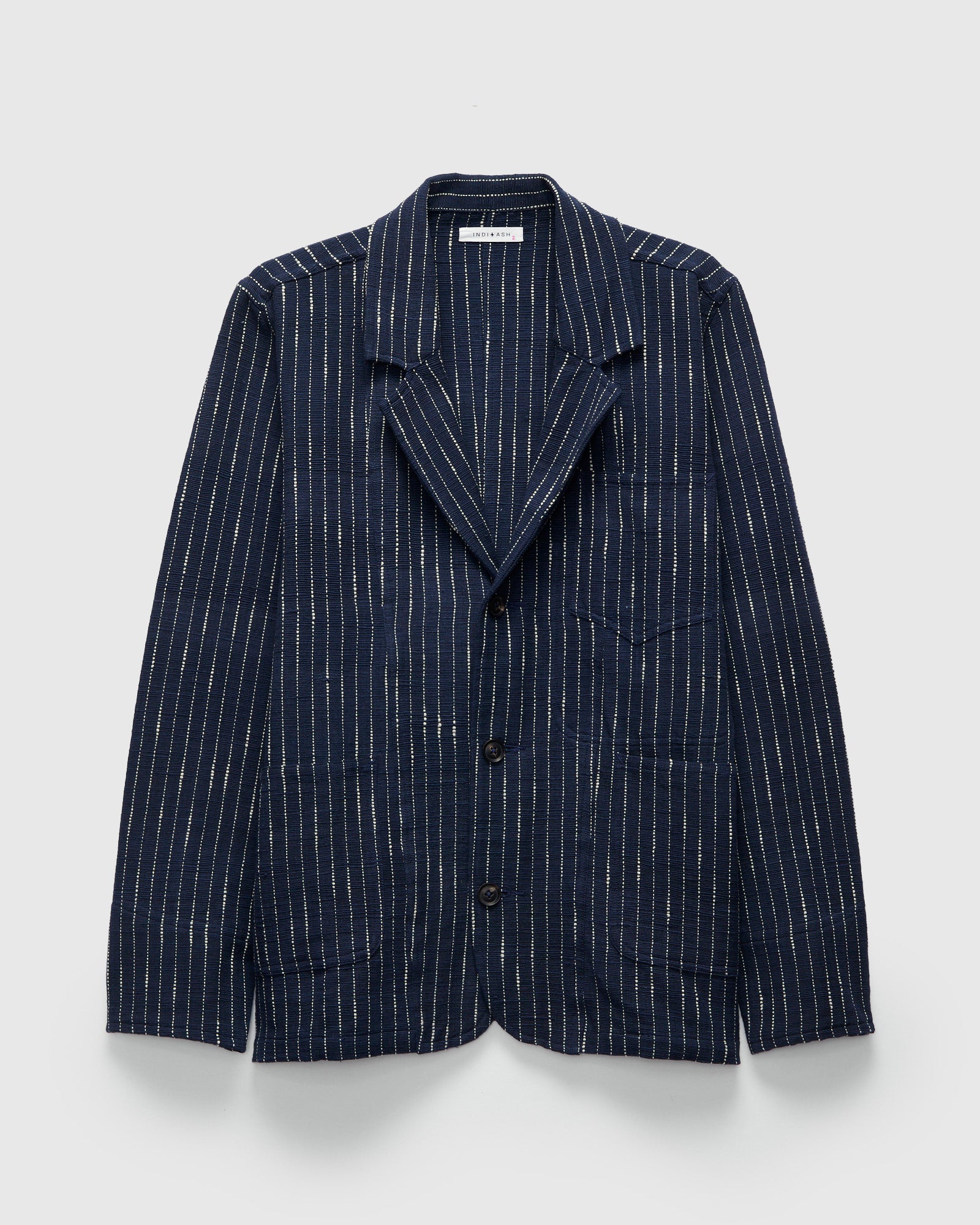 Ticking Stripe Study Jacket in Dark Indigo Ecru – Blue Owl Workshop