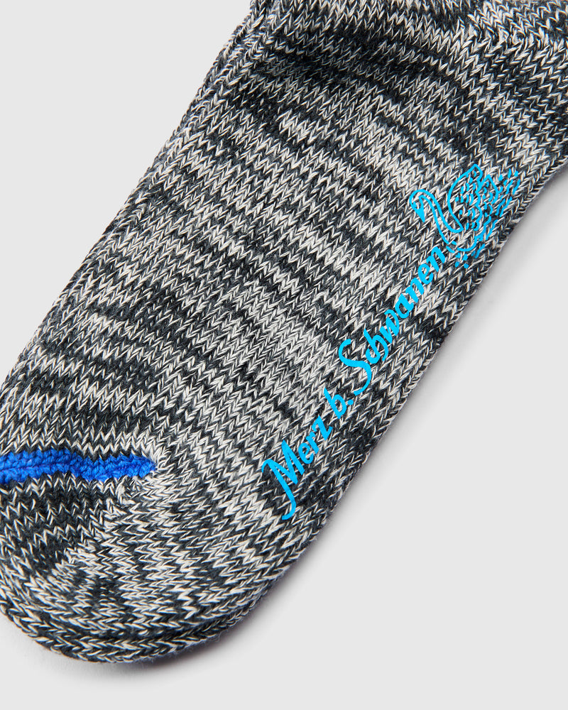 Melange Cotton Socks in Deep Black Nature