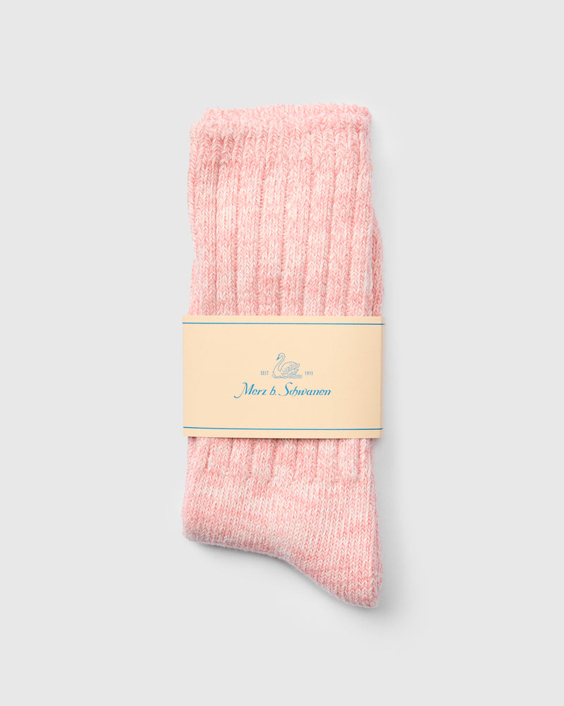 Melange Cotton Socks in Peach Nature Melange