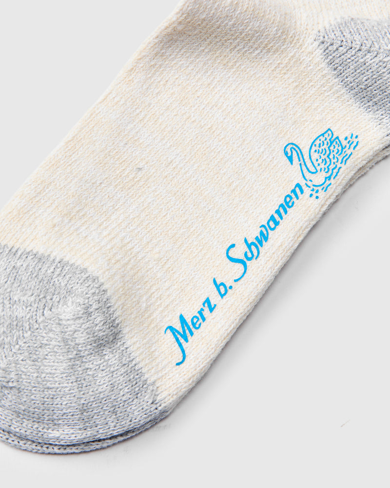 Striped Cotton Socks in Nature Black