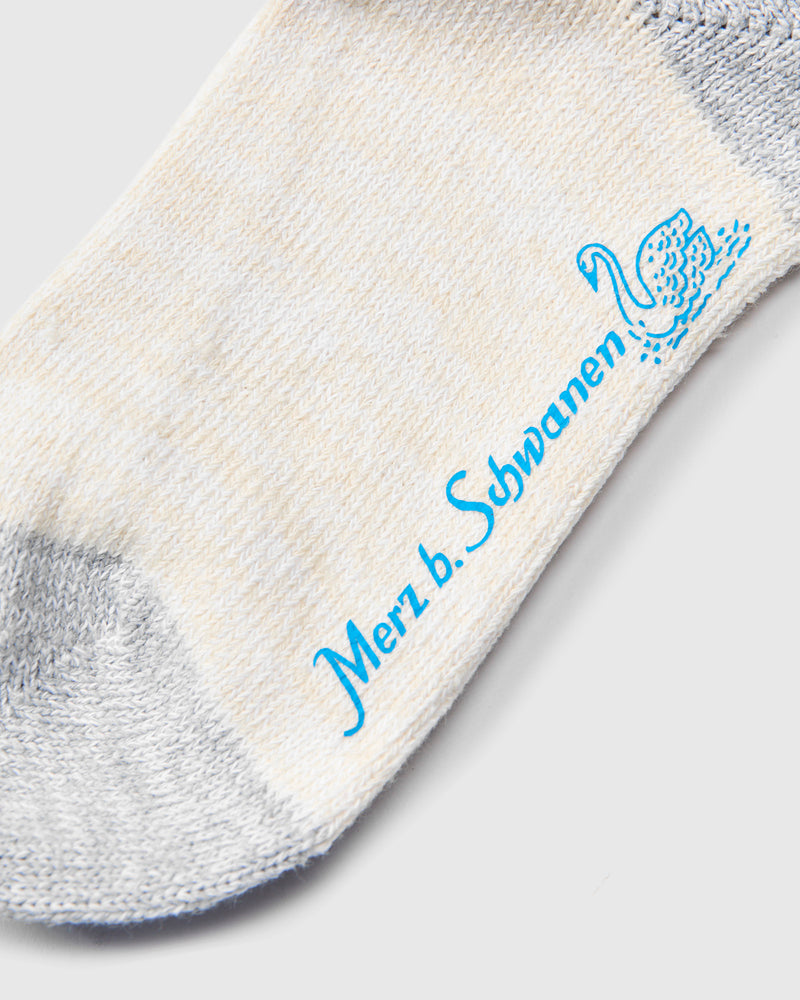 Striped Cotton Socks in Nature Swan Blue