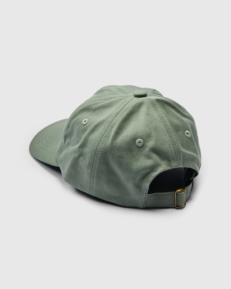 Swan Logo Cotton Twill Cap in Light Army