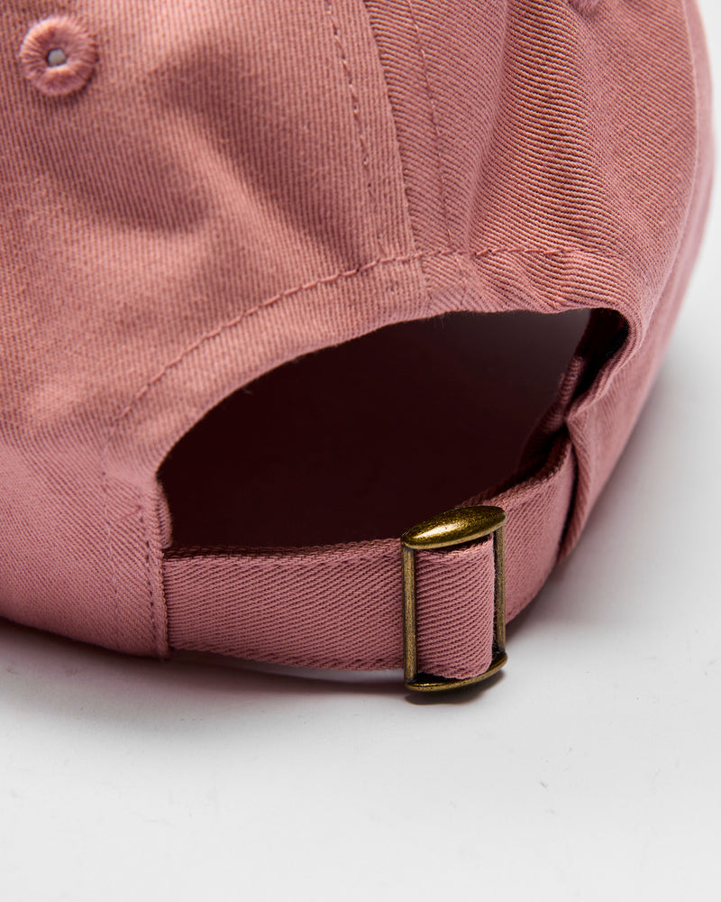 Swan Logo Cotton Twill Cap in Rosewood Nature