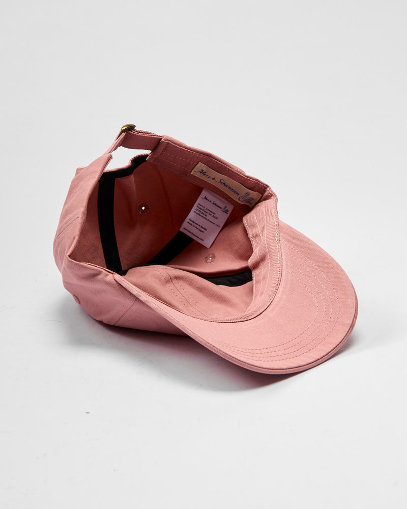 Swan Logo Cotton Twill Cap in Rosewood Nature