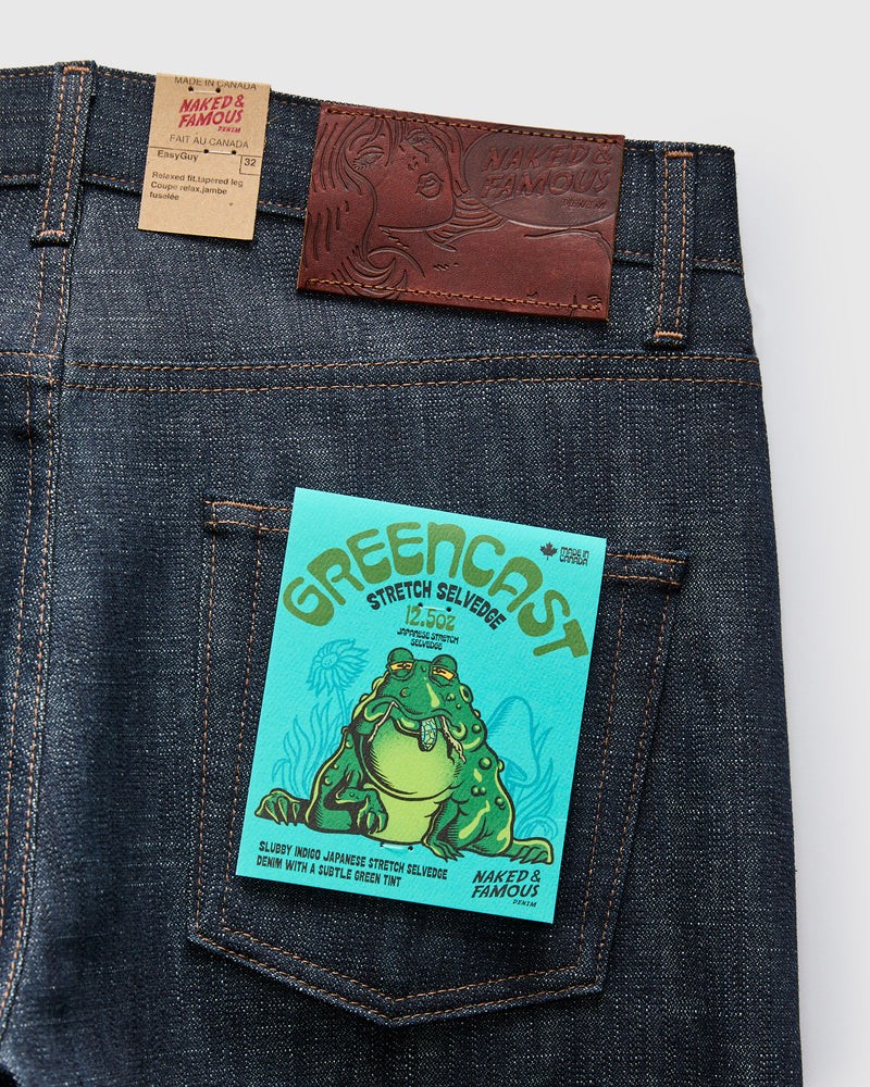 "Greencast Slub Stretch" 12.5oz Selvedge Denim - Easy Guy Fit