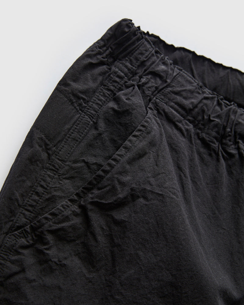 Cotton-Linen Wide Fit New Yorker Shorts in Black