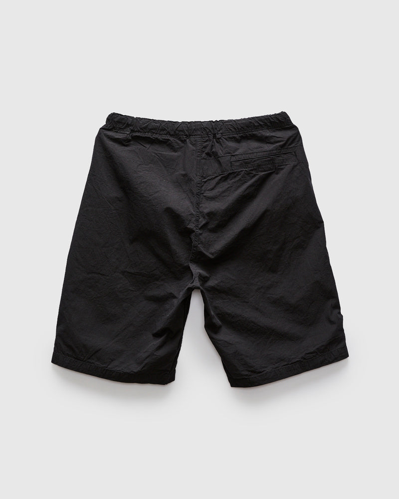 Cotton-Linen Wide Fit New Yorker Shorts in Black