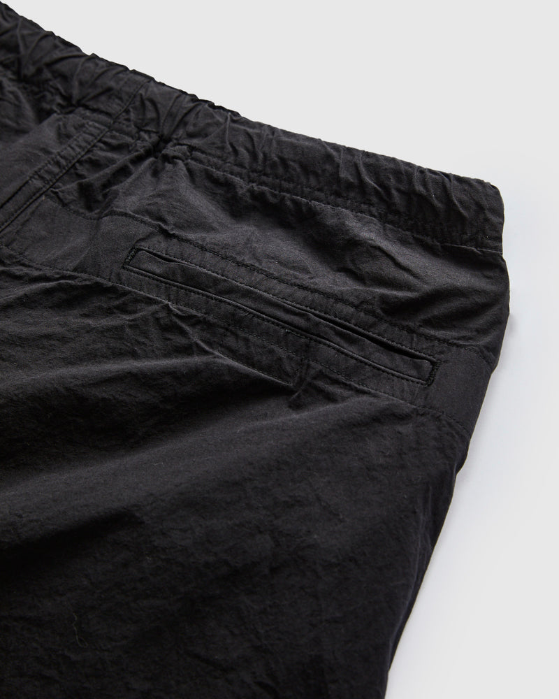 Cotton-Linen Wide Fit New Yorker Shorts in Black