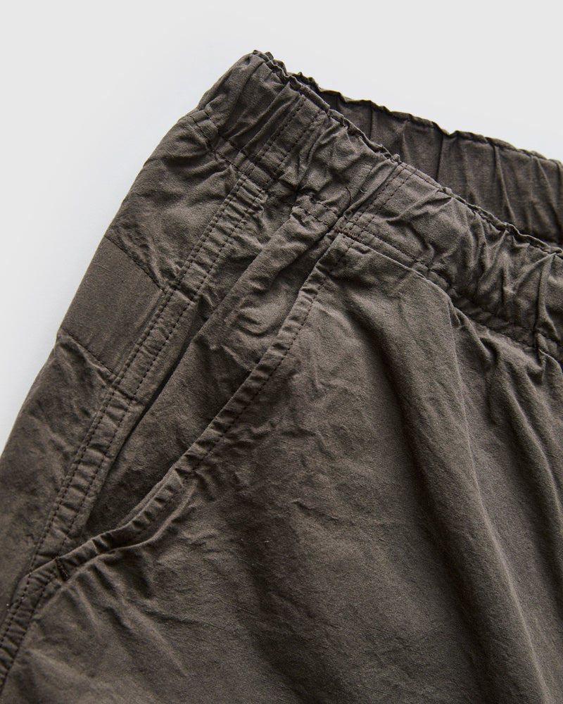 Cotton-Linen Wide Fit New Yorker Shorts in Charcoal Grey
