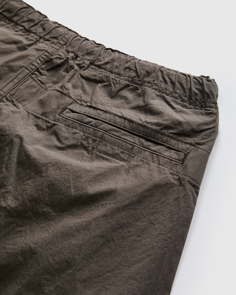 Cotton-Linen Wide Fit New Yorker Shorts in Charcoal Grey