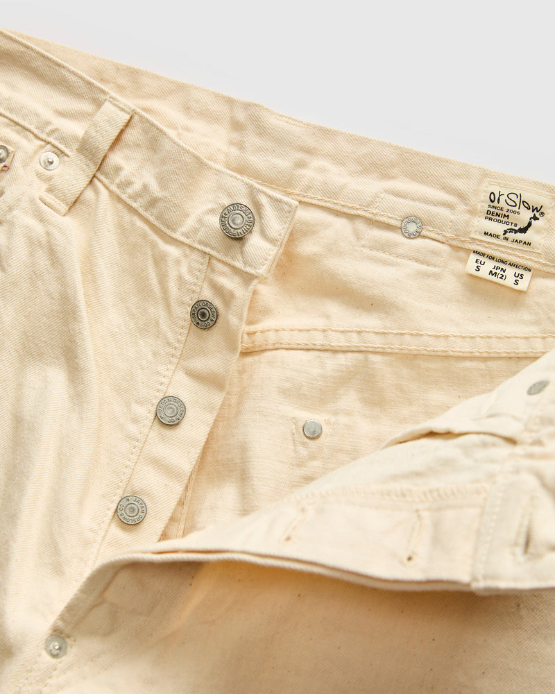 1011 "Kinari Ecru" 12oz Selvedge Denim - Grand Dad Straight Fit