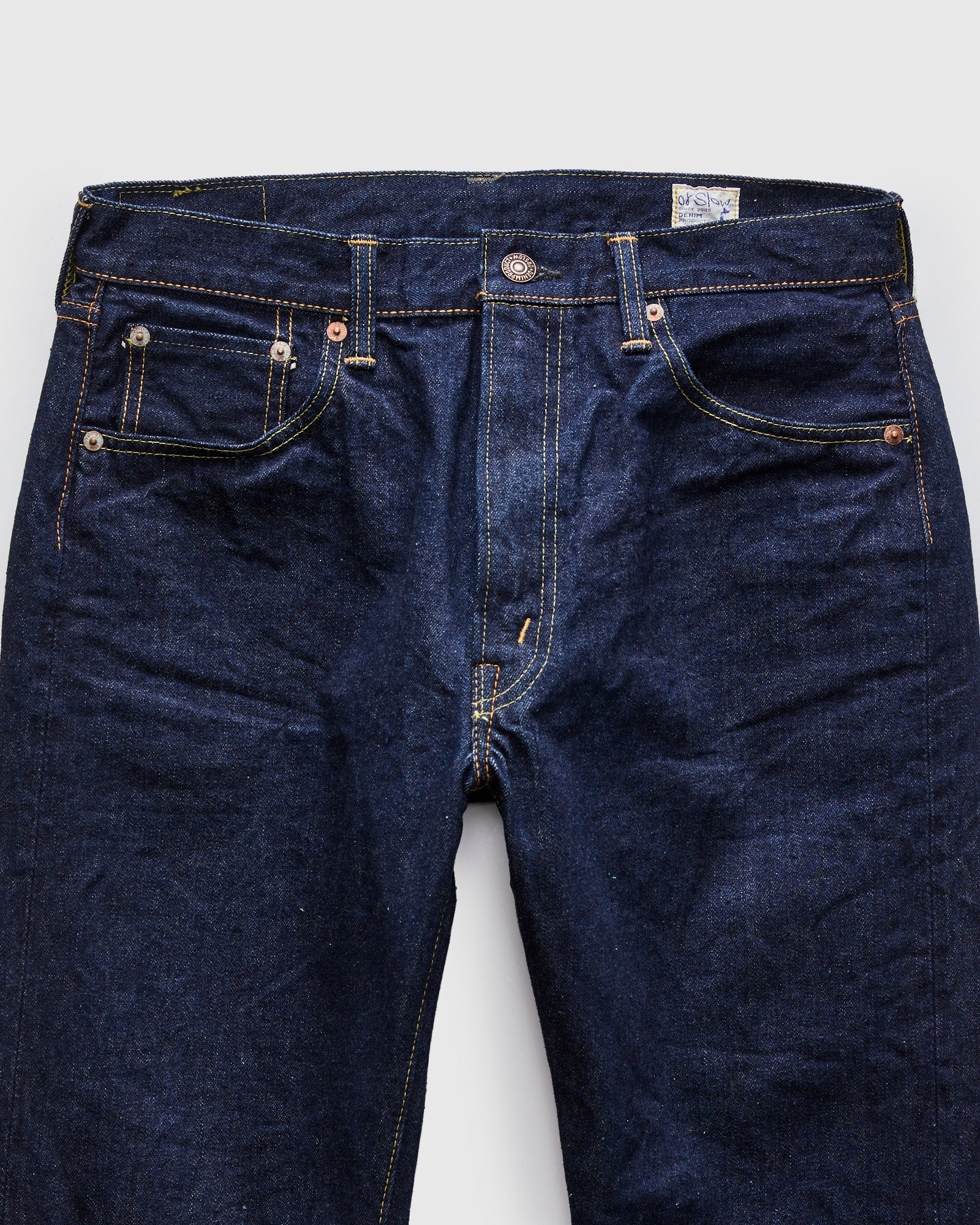 107 13.5oz Selvedge Denim - Ivy Fit – Blue Owl Workshop