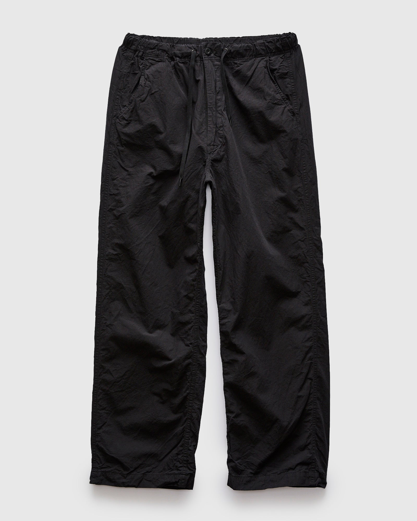 Cotton-Linen Wide Fit New Yorker Pants in Black – Blue Owl Workshop