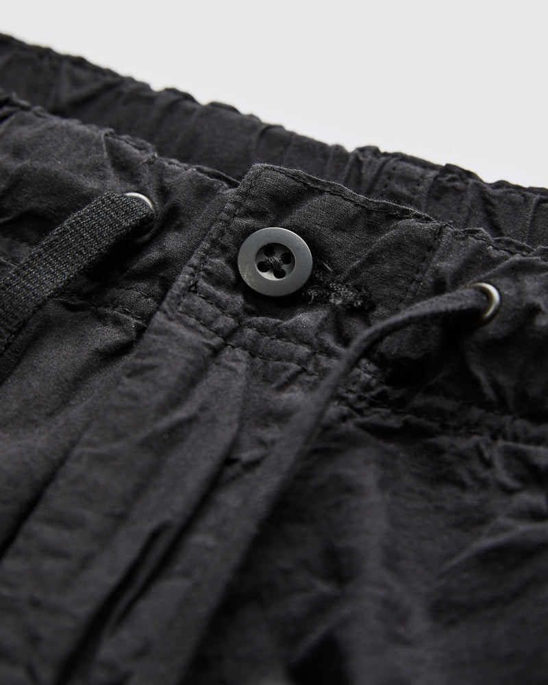 Cotton-Linen Wide Fit New Yorker Pants in Black