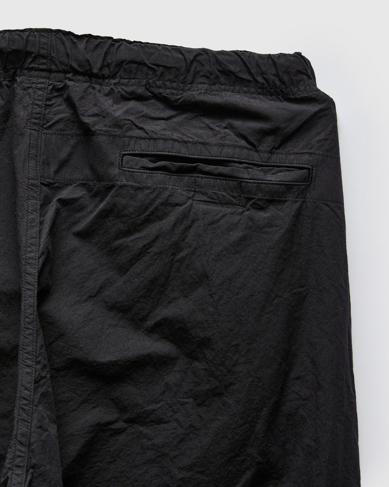 Cotton-Linen Wide Fit New Yorker Pants in Black