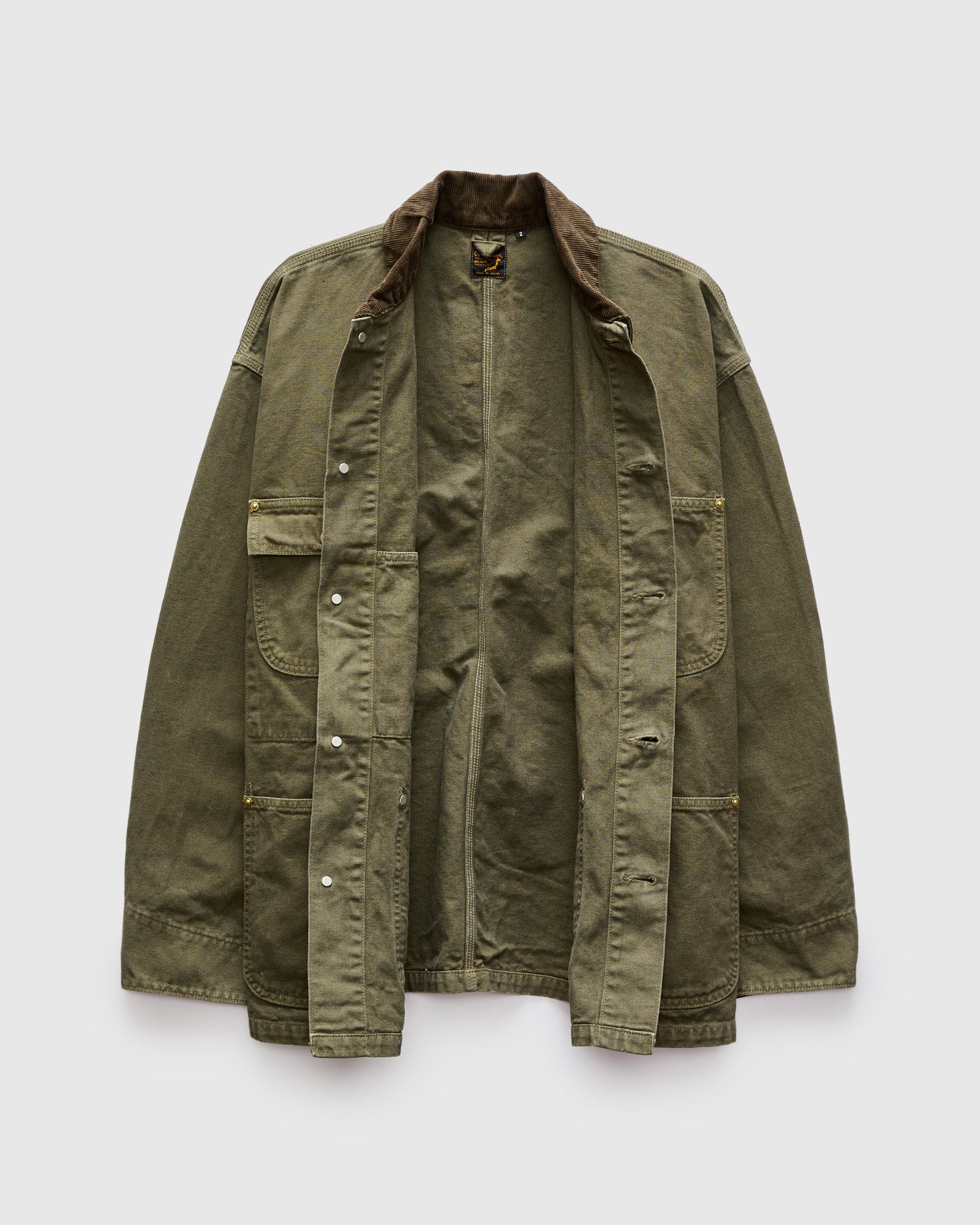 Relaxed Fit Canvas Coverall in Army Green – Blue Owl Workshop