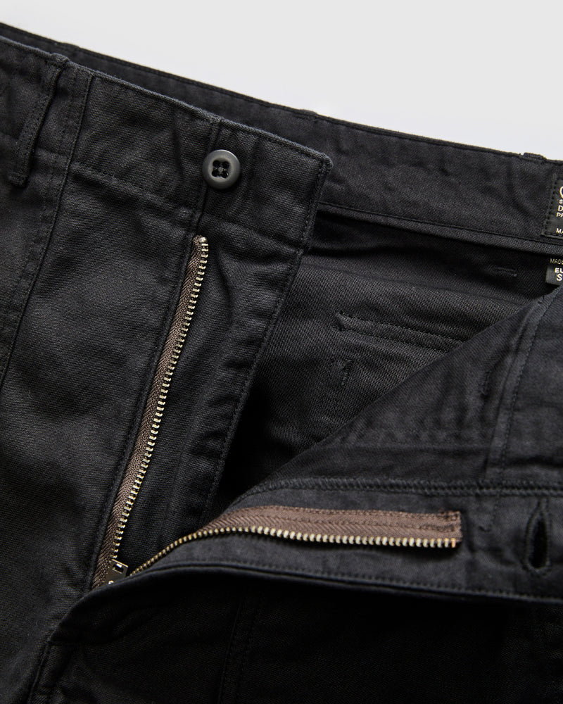 Slim Fatigue Pants in Black