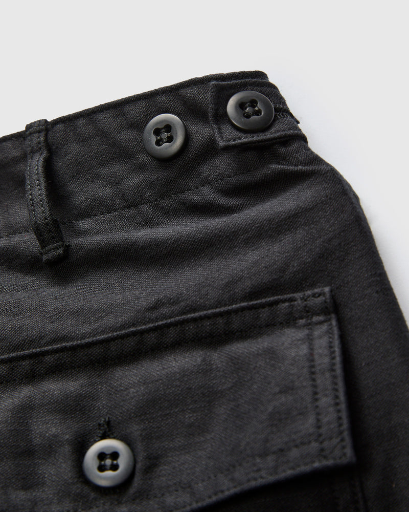 Slim Fatigue Pants in Black