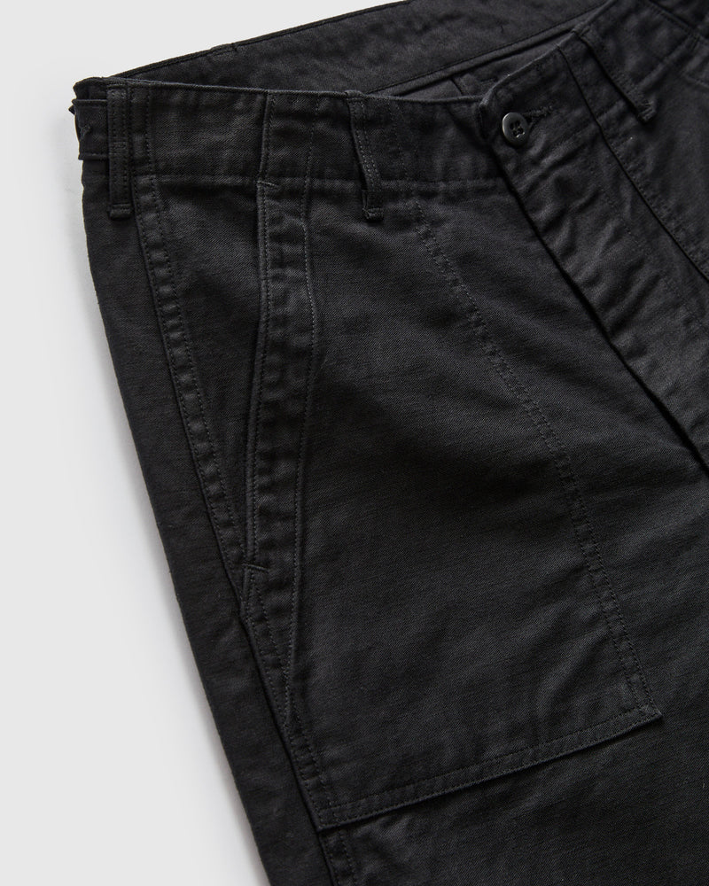 Slim Fatigue Pants in Black
