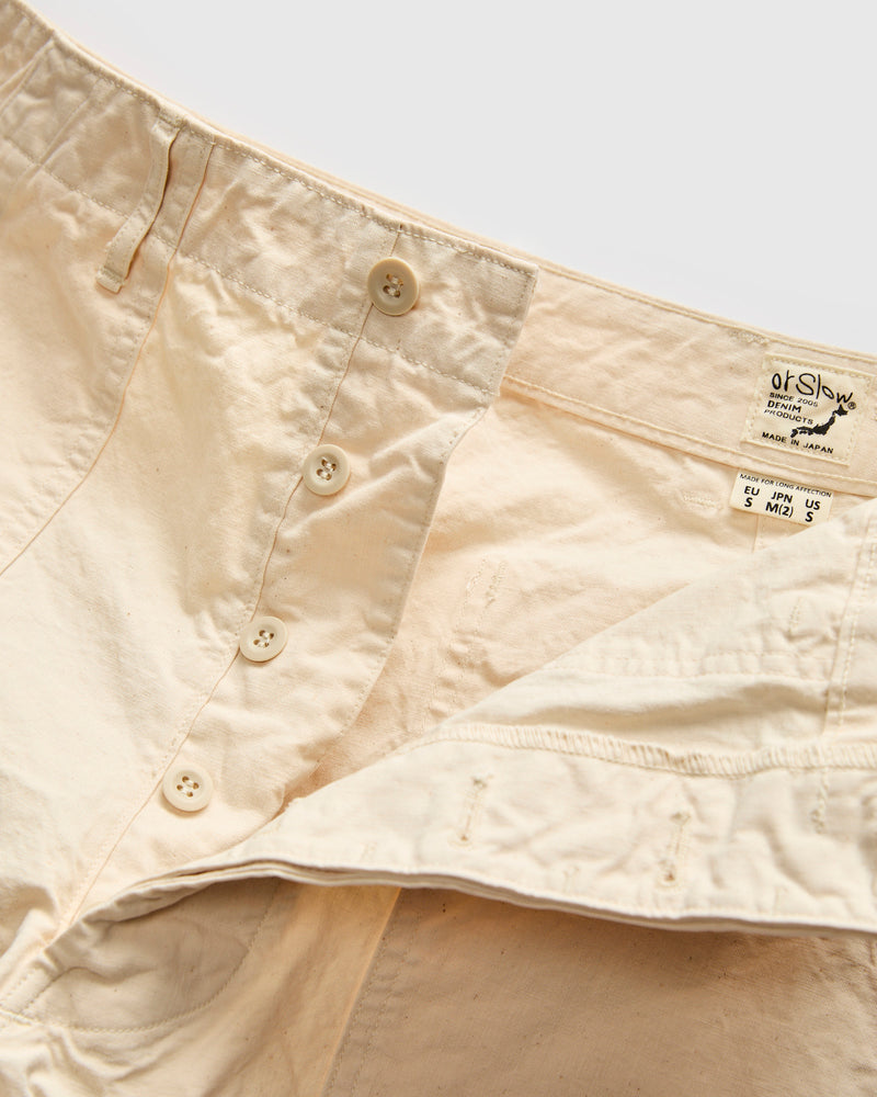 Summer Fatigue Pants in Ecru