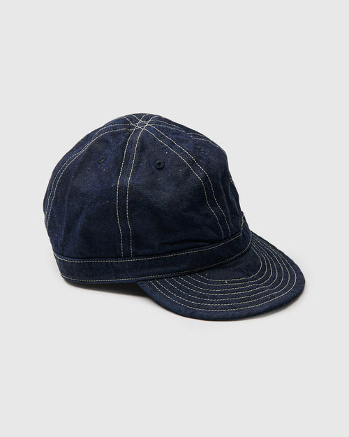 13.5oz Denim Work Cap in Indigo Nep