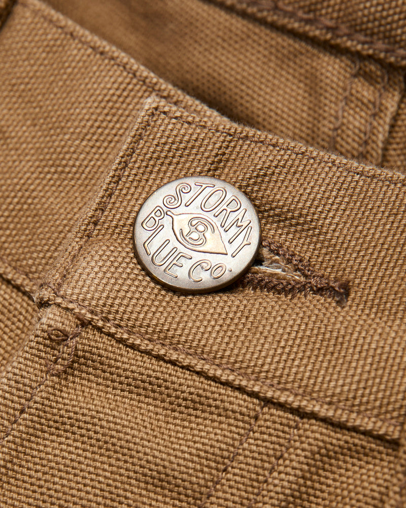 Duck Canvas Work Pants in Brown